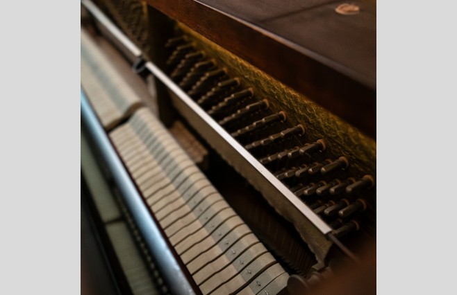 Used Eavestaff Mahogany S108 Upright Piano - All Inclusive Premium Package (SN:02016) - Image 11